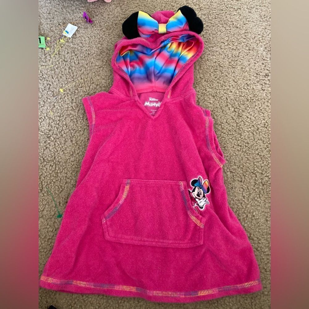 Little Girls Minnie Mouse Bathing Suit Cover Up
